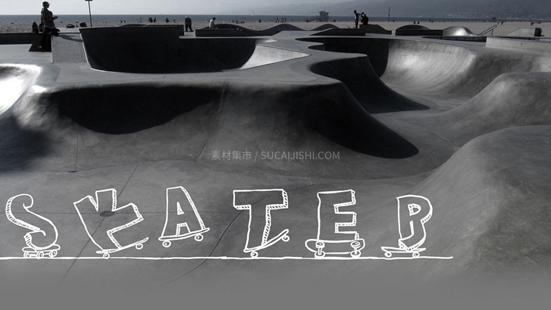 SkateR Initials滑板装饰英文字体，免费可商用